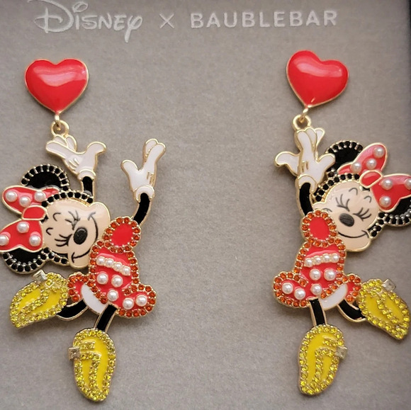 Disney X Baublebar Minnie Mouse Earrings NWT - Picture 2 of 4